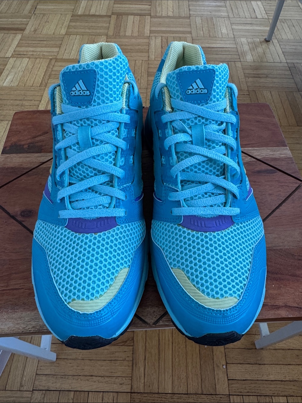 adidas ZX8000 20th Anniversary Turquoise Mesh Sneakers with Pale Yellow Accents